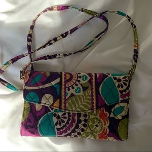 Plum Crazy crossbody wallet